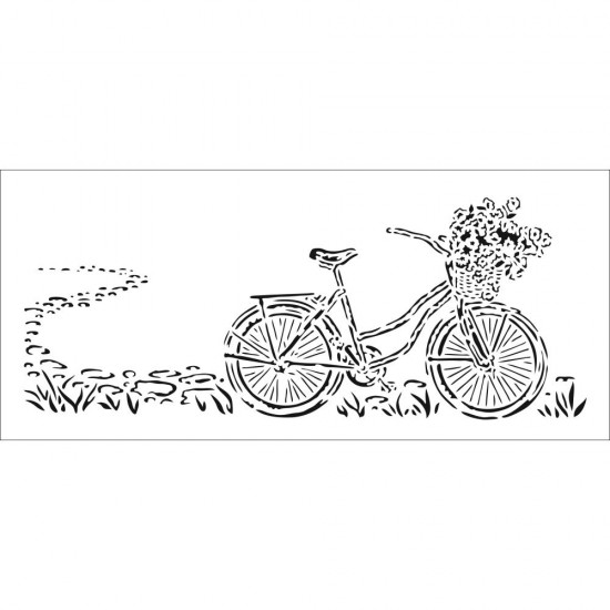 TCW - Stencil modèle "Slimline Pretty Bicycle" 4" X 9"